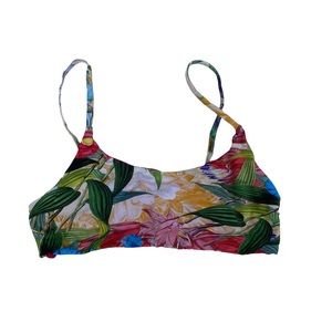 San Lorenzo Tropical Print Bikini Top